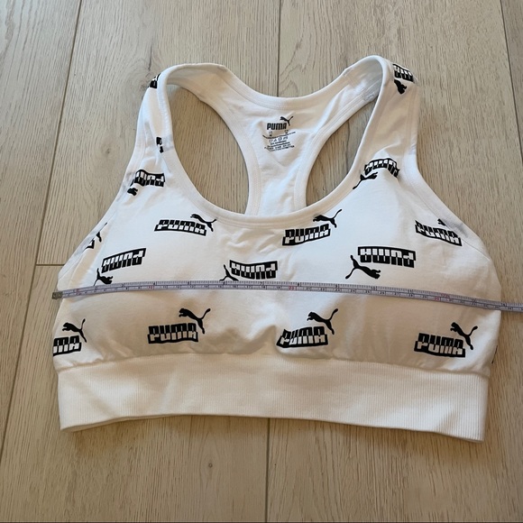 New Puma white sports bra size Medium - Picture 5 of 5